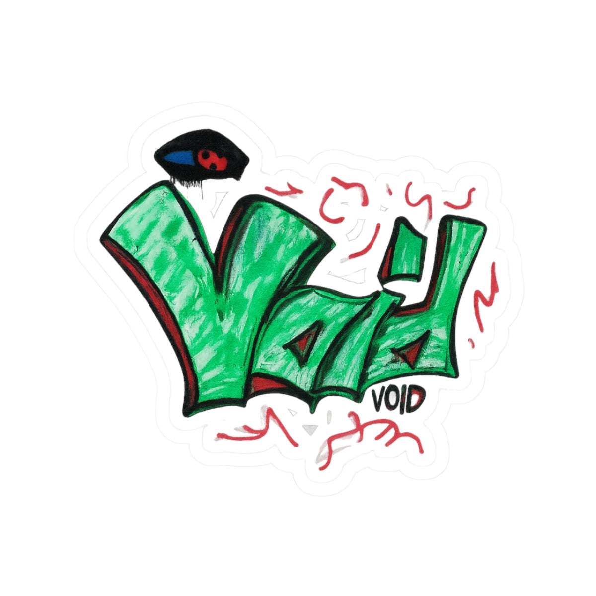 Graffiti Art Kiss-Cut Sticker For the Void
